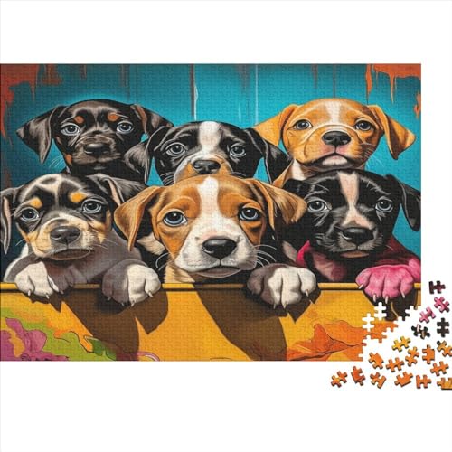 Welpen 1000-teiliges Puzzle Puzzles Cartoon EIN Lernspiel Für Die Ganze Familie in Perfektion Herausforderung Meets Lernen 1000pcs (75x50cm) von UAPZISKCL