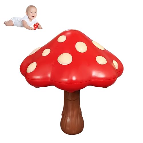 Floating Mushroom Bath Toy, Gyroscope Sprinkler, Bathtub Interactive Water Spray Shower Toy for Babies Kids (red) von UATARU
