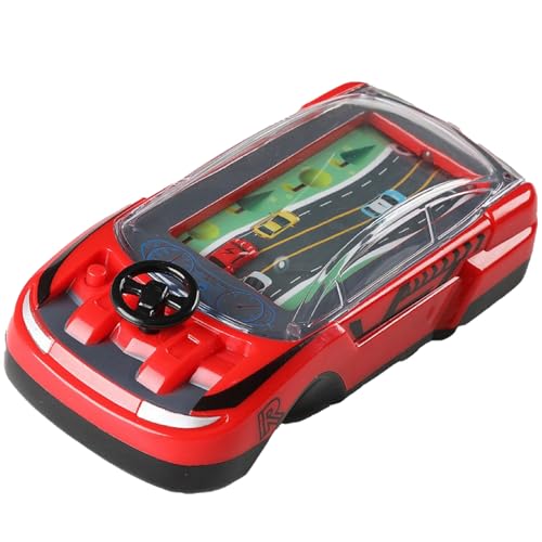 Handheld Racing Game, Driving Simulator for Kids, Simulation Steering Car Racing Adventure Toy with Steering Wheel (red) von UATARU