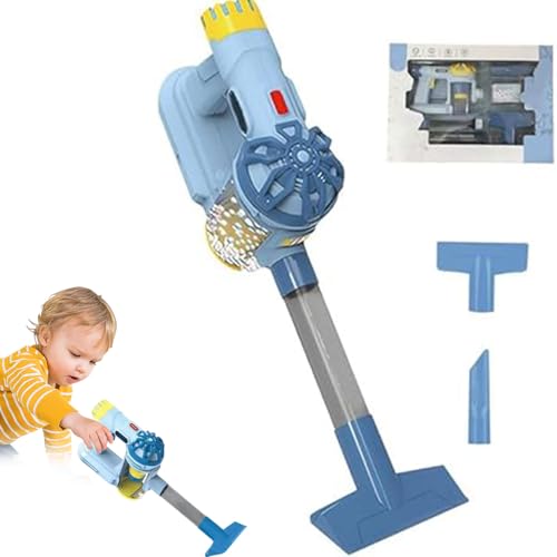 Kids Hoover Toy, Pretend Play Electric Vacuum Cleaner Toy Cordless with Flat Nozzle, Kids Sweepers Role- Playing (Blue) von UATARU