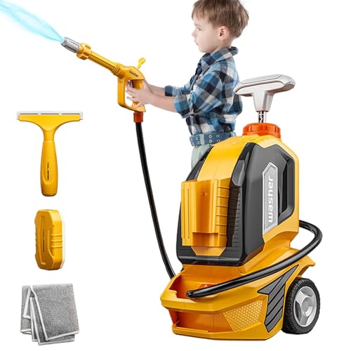 Kids Water Pressure Washer Tools Toys, Toddler Pretend Playing Tools with Hnadheld Sprayer, Scraper, Sponge & Rag, Role Playing Toy for Boys Girls von UATARU