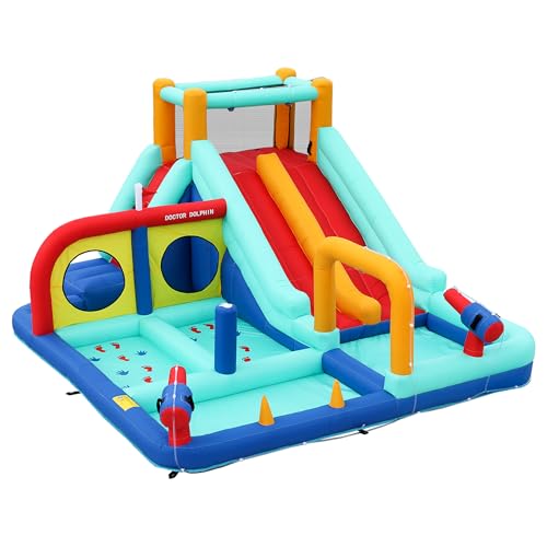Large Bouncy Castle with Blower, Dry/Water Slide,Kids Bouncy Castle Outdoor Play Fun for Children from 3 to 8 Years von UATARU
