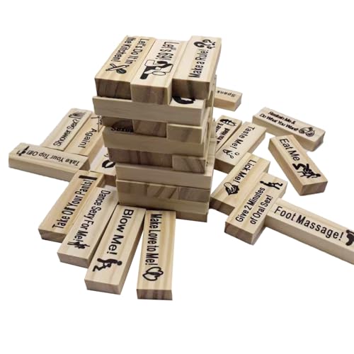 48PCS Naughty Building Blocks, Fun Tumbling Tower Stacking Blocks for Valentine's Day Couples' Game Date Night Anniversary Game 48PCS Naughty Building Blocks, Fun Tumbling Tower Stacking Blocks for Valentine's Day Couples' Game Date Night Anniversary Game von UATARU