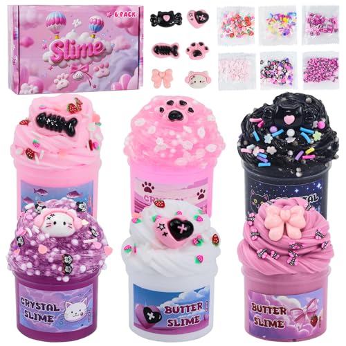6-teiliges Pink Slime DIY-Set, superweiche Butter, Kinderknete, Spielzeuggeschenke, Schleim als Partygeschenk, Geburtstag, Halloween, Mädchen und Jungen 6-teiliges Pink Slime DIY-Set, superweiche Butter, Kinderknete, Spielzeuggeschenke, Schleim als Partygeschenk, Geburtstag, Halloween, Mädchen und Jungen von UAYNFY