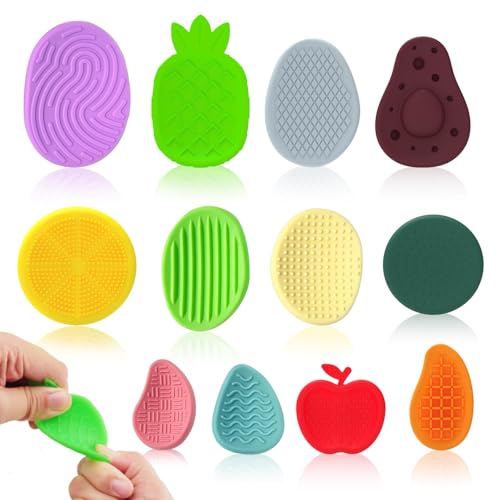 UBERMing 12 Stück Sensorik Spielzeug Fidget Toys Sensory Stones, Finger Spielzeug Anti Stress Autismus Hilfsmittel Sensorisches Steine, Stressabbau Worry Stone Stimming Toys für Kinder Erwachsene UBERMing 12 Stück Sensorik Spielzeug Fidget Toys Sensory Stones, Finger Spielzeug Anti Stress Autismus Hilfsmittel Sensorisches Steine, Stressabbau Worry Stone Stimming Toys für Kinder Erwachsene von UBERMing