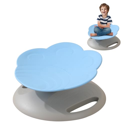 Drehstuhl für Kinder, 360°-Drehsitz, Drehhocker für Kleinkinder, Sensorische Balance - Spielzeuge für Kinder, Sensorisches Equipment für Autismus und ADHS, ideal für Zuhause, Klassenzimmer (Blau) von UBRAVOO