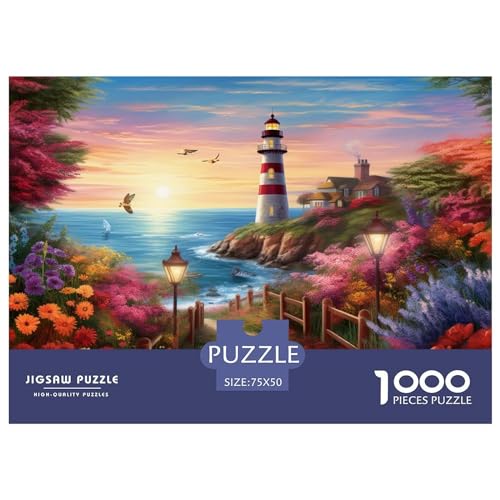 Leuchtturm an der Küstes Puzzlespiel 1000 Teile Für Erwachsene, Einzigartige Kunstwerke Und Vorlage - Geburtstags- Spaßige Puzzles Mit Überraschung Von Puzzle in A Bag Puzzel 1000pcs (75x50cm) von UBZKJDEUI