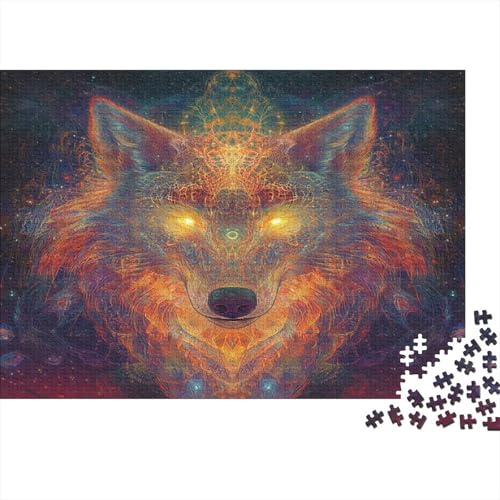 Wolf Puzzlespiel 1000 Teile Jigsaw Puzzle 1000 Puzzle FüR Erwachsene Kinder Senioren Erwachsenen Puzzlespiel Puzzel 1000pcs (75x50cm) von UBZKJDEUI