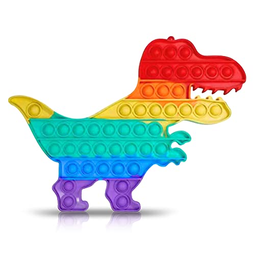 Bubble Pop Spielzeug 29,5x21cm Dinosaurier Trend Push It Pop Fidget Toy Anti Stress Rainbow sensorisches Spielzeug, Stressabbau und Angstwerkzeuge für Kinder und Erwachsene von UC-Express