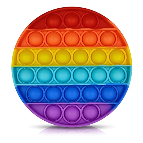 Push It Bubble Pop Trend Spielzeug Pop Fidget Toy Anti Stress Beruhigung Rainbow , Form:Kreis 12.5 x 12.5 cm von UC-Express