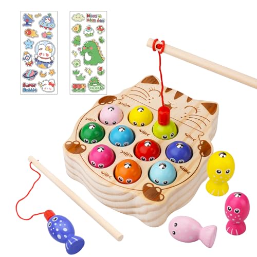 UCAMP Montessori Spielzeug,Magnetisches Angelspiel Holzspielzeug,Magnetische Angelspiel für Kinder ab 2 Jahre Fische,Outdoor Double Spiel Kinderspielzeug,Jungen Mädchen Jahre Geschenk für Kinder UCAMP Montessori Spielzeug,Magnetisches Angelspiel Holzspielzeug,Magnetische Angelspiel für Kinder ab 2 Jahre Fische,Outdoor Double Spiel Kinderspielzeug,Jungen Mädchen Jahre Geschenk für Kinder von UCAMP