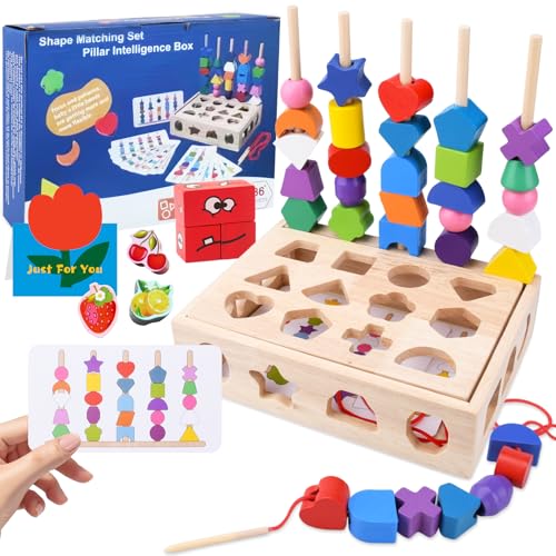 UCAMP Montessori Spielzeug ab 2 3 4 5 6 Jahre,4 in 1 Motorikspielzeug Holzspielzeug Feinmotorik mit Ablagefach Und Karten,Fädelspiel Sortierspiel für Kinder für Mädchen Junge 3 4 5 Jahre UCAMP Montessori Spielzeug ab 2 3 4 5 6 Jahre,4 in 1 Motorikspielzeug Holzspielzeug Feinmotorik mit Ablagefach Und Karten,Fädelspiel Sortierspiel für Kinder für Mädchen Junge 3 4 5 Jahre von UCAMP