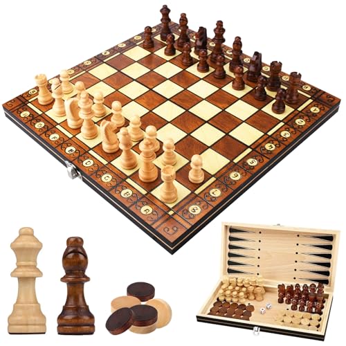UCAMP Schachspiel,Schachspiel Kinder Holz,3 In 1 Schachspiel Magnetisch,Tragbares und Faltbares Chess Board Set,Reiseschach,fAbschließbarer Koffer,Für Partys,Familienaktivitäten (29x29cm) UCAMP Schachspiel,Schachspiel Kinder Holz,3 In 1 Schachspiel Magnetisch,Tragbares und Faltbares Chess Board Set,Reiseschach,fAbschließbarer Koffer,Für Partys,Familienaktivitäten (29x29cm) von UCAMP