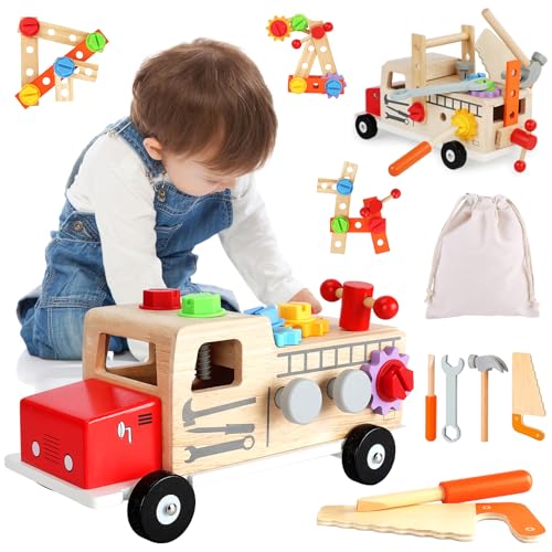 UCAMP Werkzeugkoffer Kinder Werkbank,Kinderwerkzeug Holzspielzeug Montessori Spielzeug ab 2 3 4 Jahre,Werkzeugkoffer Kinder Spielzeug,Kinderwerkzeug Spielzeug Werkzeugwagen Geschenk Junge Mädchen UCAMP Werkzeugkoffer Kinder Werkbank,Kinderwerkzeug Holzspielzeug Montessori Spielzeug ab 2 3 4 Jahre,Werkzeugkoffer Kinder Spielzeug,Kinderwerkzeug Spielzeug Werkzeugwagen Geschenk Junge Mädchen von UCAMP