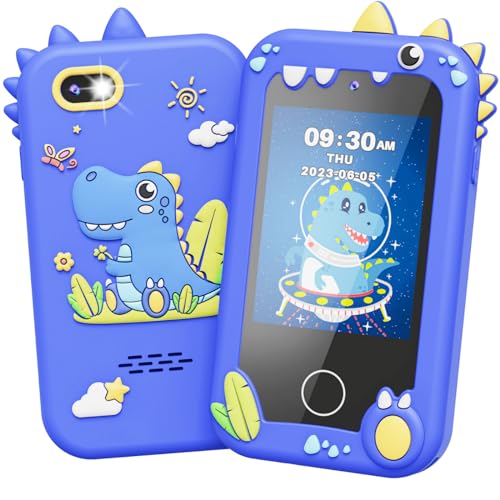 UCIDCI Kinder-Smartphone-Spielzeug für Mädchen im Alter von 3–7 Jahren mit Dual-Kamera – Kleinkind-Handyspielzeug mit Lernspielen, Reisespielzeug mit MP3-Musik-Player für Weihnachten, Geburtstagsgesch von UCIDCI