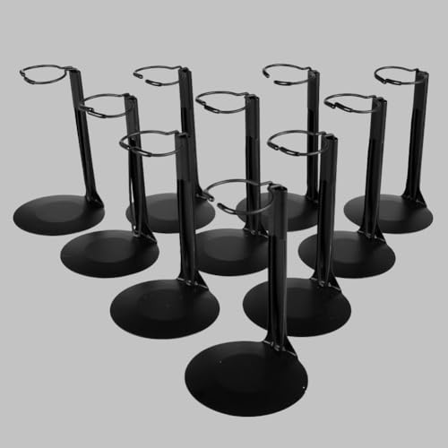 UCanaan 10 Stück Puppenständer - Action Figur Ständer mit erweiterbarem Taillendraht für 8„-14“ Puppen Puppenständer für 8 bis 12inch Puppen geeignet für 1/6 Puppen Zubehör, Action Figur Ständer von UCanaan
