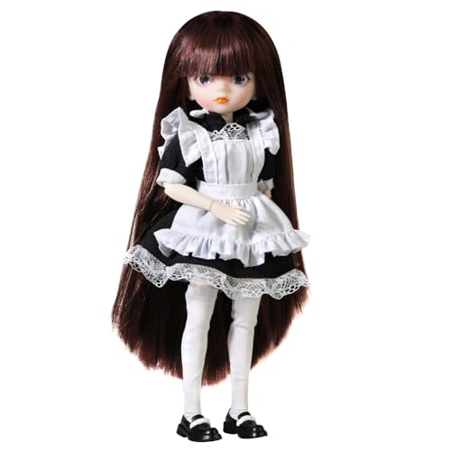 UCanaan BJD Doll 1/6 SD Puppen 10 Zoll Kommt mit einem kompletten Kostüm, Schuhen und Perücke, fünf Paar Händen und austauschbaren Augen.Beste Gitfs für Mädchen Weihnachten Geburtstag von UCanaan