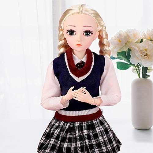 UCanaan BJD Puppen 1/4 SD Flexible Puppe 18 Inch 18 Ball Gelenkpuppe DIY Spielzeuge mit Full Set Kleidung Schuhe Perücke Kosmetik Mädchen UCanaan BJD Puppen 1/4 SD Flexible Puppe 18 Inch 18 Ball Gelenkpuppe DIY Spielzeuge mit Full Set Kleidung Schuhe Perücke Kosmetik Mädchen von UCanaan