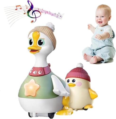 Tummy Time Duck-Familienspielzeug, laufende Ente mit Baby-Enten, 3er-Pack schwingende Enten-Bauchzeit, Babyspielzeug 6–12 Monate, mehrere Modi, leuchtendes und kriechendes Enten-Bauchzeitspielzeug(Duc Tummy Time Duck-Familienspielzeug, laufende Ente mit Baby-Enten, 3er-Pack schwingende Enten-Bauchzeit, Babyspielzeug 6–12 Monate, mehrere Modi, leuchtendes und kriechendes Enten-Bauchzeitspielzeug(Duc von UDNDASBE