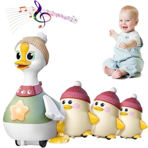 Tummy Time Duck-Familienspielzeug, laufende Ente mit Baby-Enten, 3er-Pack schwingende Enten-Bauchzeit, Babyspielzeug 6–12 Monate, mehrere Modi, leuchtendes und kriechendes Enten-Bauchzeitspielzeug(Duc Tummy Time Duck-Familienspielzeug, laufende Ente mit Baby-Enten, 3er-Pack schwingende Enten-Bauchzeit, Babyspielzeug 6–12 Monate, mehrere Modi, leuchtendes und kriechendes Enten-Bauchzeitspielzeug(Duc von UDNDASBE