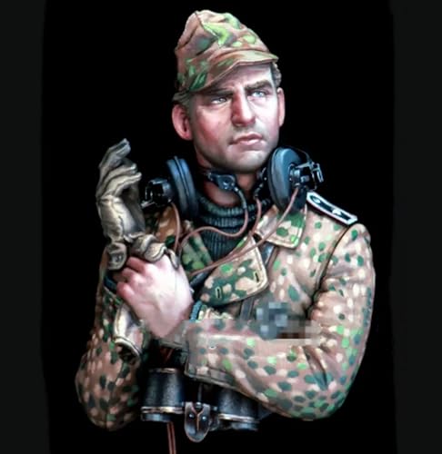 UDNDASBE 1/10 WWII German Military Commander Bust Resin Soldier Model Kit Unbemalt und unmontiert Figur Resin Model Kit //r8F4Z8 von UDNDASBE