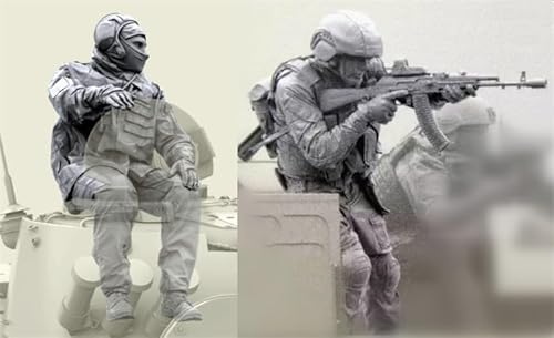 UDNDASBE 1/35 Europäisches Kommando Soldat Resin Modellbausatz Unbemalter und unmontierter Soldat Resin Modellbausatz (2 Figuren) // I9x7J1 von UDNDASBE