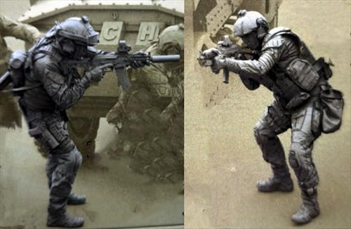 UDNDASBE 1/35 Europäisches Kommando Soldat Resin Modellbausatz Unbemalter und unmontierter Soldat Resin Modellbausatz (2 Figuren) // I9x7J21 von UDNDASBE