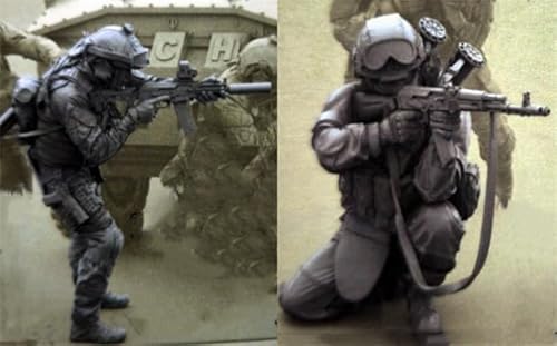 UDNDASBE 1/35 Europäisches Kommando Soldat Resin Modellbausatz Unbemalter und unmontierter Soldat Resin Modellbausatz (2 Figuren) // I9x7J24 von UDNDASBE