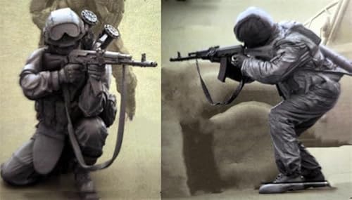 UDNDASBE 1/35 Europäisches Kommando Soldat Resin Modellbausatz Unbemalter und unmontierter Soldat Resin Modellbausatz (2 Figuren) // I9x7J26 von UDNDASBE