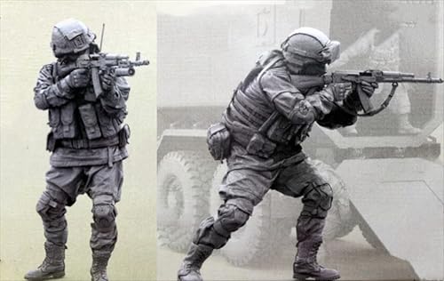 UDNDASBE 1/35 Europäisches Kommando Soldat Resin Modellbausatz Unbemalter und unmontierter Soldat Resin Modellbausatz (2 Figuren) // I9x7J29 von UDNDASBE