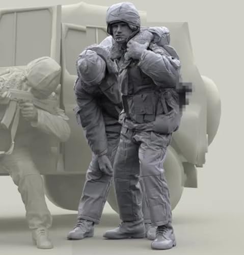 UDNDASBE 1/35 Europäisches Kommando Soldat Resin Modellbausatz Unbemalter und unmontierter Soldat Resin Modellbausatz (2 Figuren) // I9x7J4 von UDNDASBE