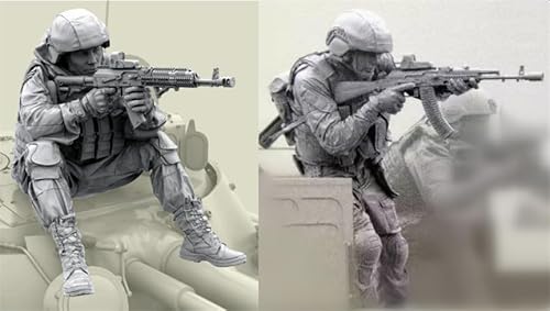 UDNDASBE 1/35 Europäisches Kommando Soldat Resin Modellbausatz Unbemalter und unmontierter Soldat Resin Modellbausatz (2 Figuren) // I9x7J47 von UDNDASBE