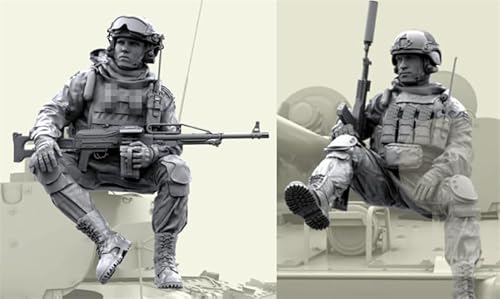UDNDASBE 1/35 Europäisches Kommando Soldat Resin Modellbausatz Unbemalter und unmontierter Soldat Resin Modellbausatz (2 Figuren) // I9x7J56 von UDNDASBE