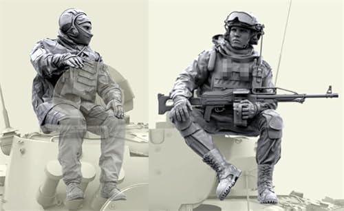 UDNDASBE 1/35 Europäisches Kommando Soldat Resin Modellbausatz Unbemalter und unmontierter Soldat Resin Modellbausatz (2 Figuren) // I9x7J61 von UDNDASBE