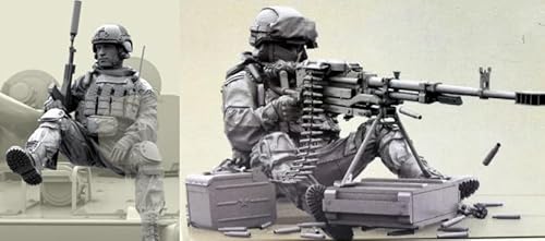 UDNDASBE 1/35 Europäisches Kommando Soldat Resin Modellbausatz Unbemalter und unmontierter Soldat Resin Modellbausatz (2 Figuren) // I9x7J63 von UDNDASBE
