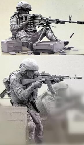 UDNDASBE 1/35 Europäisches Kommando Soldat Resin Modellbausatz Unbemalter und unmontierter Soldat Resin Modellbausatz (2 Figuren) // I9x7J72 von UDNDASBE