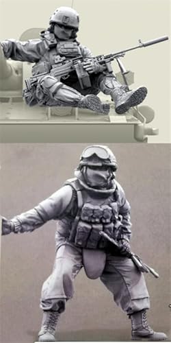 UDNDASBE 1/35 Europäisches Kommando Soldat Resin Modellbausatz Unbemalter und unmontierter Soldat Resin Modellbausatz (2 Figuren) // I9x7J74 von UDNDASBE