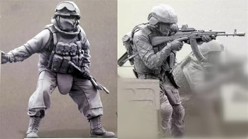 UDNDASBE 1/35 European Commando Soldier Resin Model Kit Unbemalt und unmontiert Soldier Resin Model Kit (2-Personen) //h9B7O2 von UDNDASBE