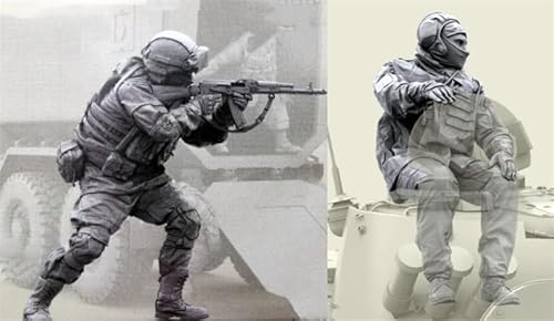 UDNDASBE 1/35 European Commando Soldier Resin Model Kit Unbemalt und unmontiert Soldier Resin Model Kit (2-Personen) //h9B7O29 von UDNDASBE