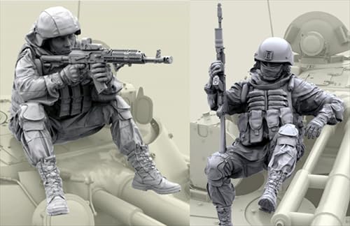 UDNDASBE 1/35 European Commando Soldier Resin Model Kit Unbemalt und unmontiert Soldier Resin Model Kit (2-Personen) //h9B7O38 von UDNDASBE