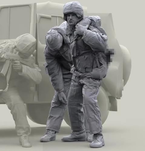 UDNDASBE 1/35 European Commando Soldier Resin Model Kit Unbemalt und unmontiert Soldier Resin Model Kit (2-Personen) //h9B7O79 von UDNDASBE