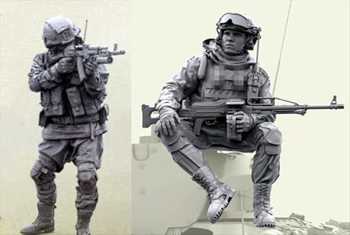 UDNDASBE 1/35 European Commando Soldier Resin Soldier Model Kit Unbemalt und unmontiert Figur Resin Model Kit (2-Personen) //r8F7Z27 von UDNDASBE