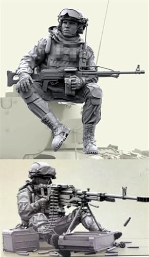 UDNDASBE 1/35 European Commando Soldier Resin Soldier Model Kit Unbemalt und unmontiert Figur Resin Model Kit (2-Personen) //r8F7Z54 von UDNDASBE