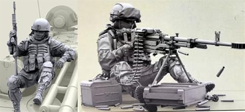 UDNDASBE 1/35 European Commando Soldier Resin Soldier Model Kit Unbemalt und unmontiert Figur Resin Model Kit (2-Personen) //r8F7Z66 von UDNDASBE