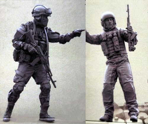 UDNDASBE 1/35 European Commando Soldier Resin Soldier Model Kit unbemaltes und unmontiertes Resinmodell (2 Personen)//k9S7z16 von UDNDASBE