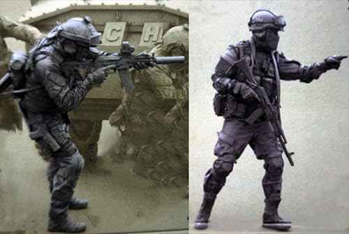 UDNDASBE 1/35 European Commando Soldier Resin Soldier Model Kit unbemaltes und unmontiertes Resinmodell (2 Personen)//k9S7z20 von UDNDASBE