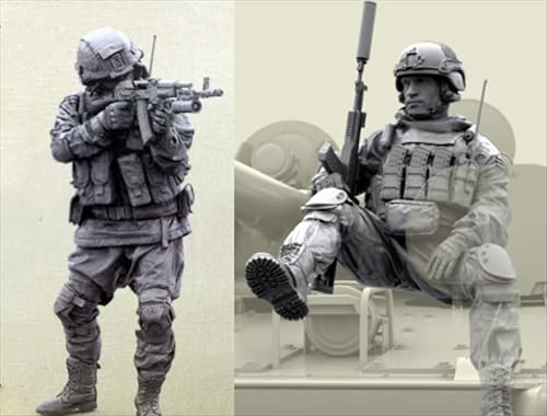 UDNDASBE 1/35 European Commando Soldier Resin Soldier Model Kit unbemaltes und unmontiertes Resinmodell (2 Personen)//k9S7z28 von UDNDASBE