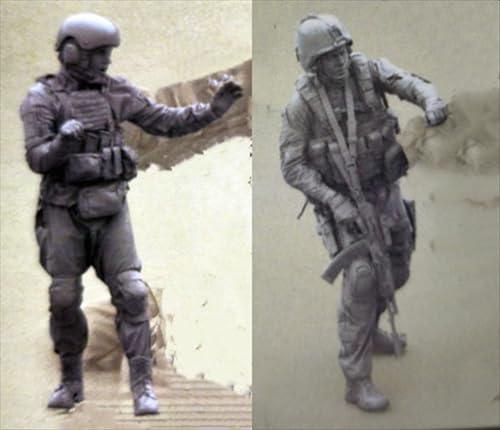 UDNDASBE 1/35 European Commando Soldier Resin Soldier Model Kit unbemaltes und unmontiertes Resinmodell (2 Personen)//k9S7z3 von UDNDASBE