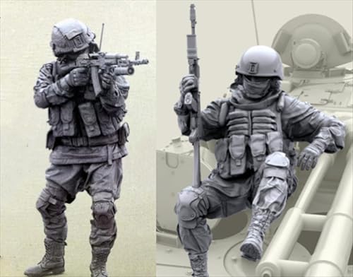 UDNDASBE 1/35 European Commando Soldier Resin Soldier Model Kit unbemaltes und unmontiertes Resinmodell (2 Personen)//k9S7z32 von UDNDASBE