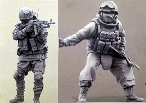 UDNDASBE 1/35 European Commando Soldier Resin Soldier Model Kit unbemaltes und unmontiertes Resinmodell (2 Personen)//k9S7z33 von UDNDASBE